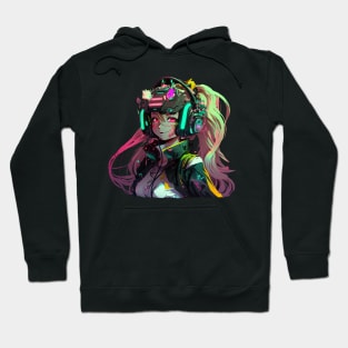 Cyberpunk Girl Smile Hoodie